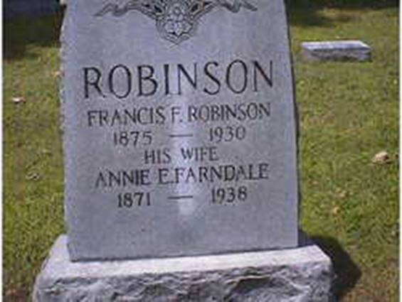ROBINSON_Francis._F & his wife FARNDALE_Annie_E