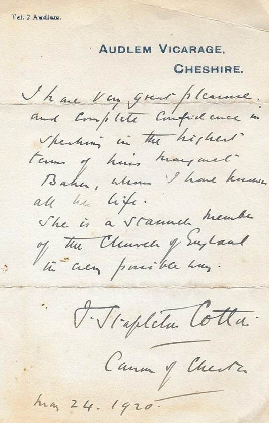 A letter with handwriting on it
Description automatically generated