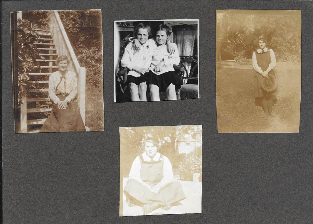 Several photos of women sitting on a gray board
Description automatically generated with medium confidence