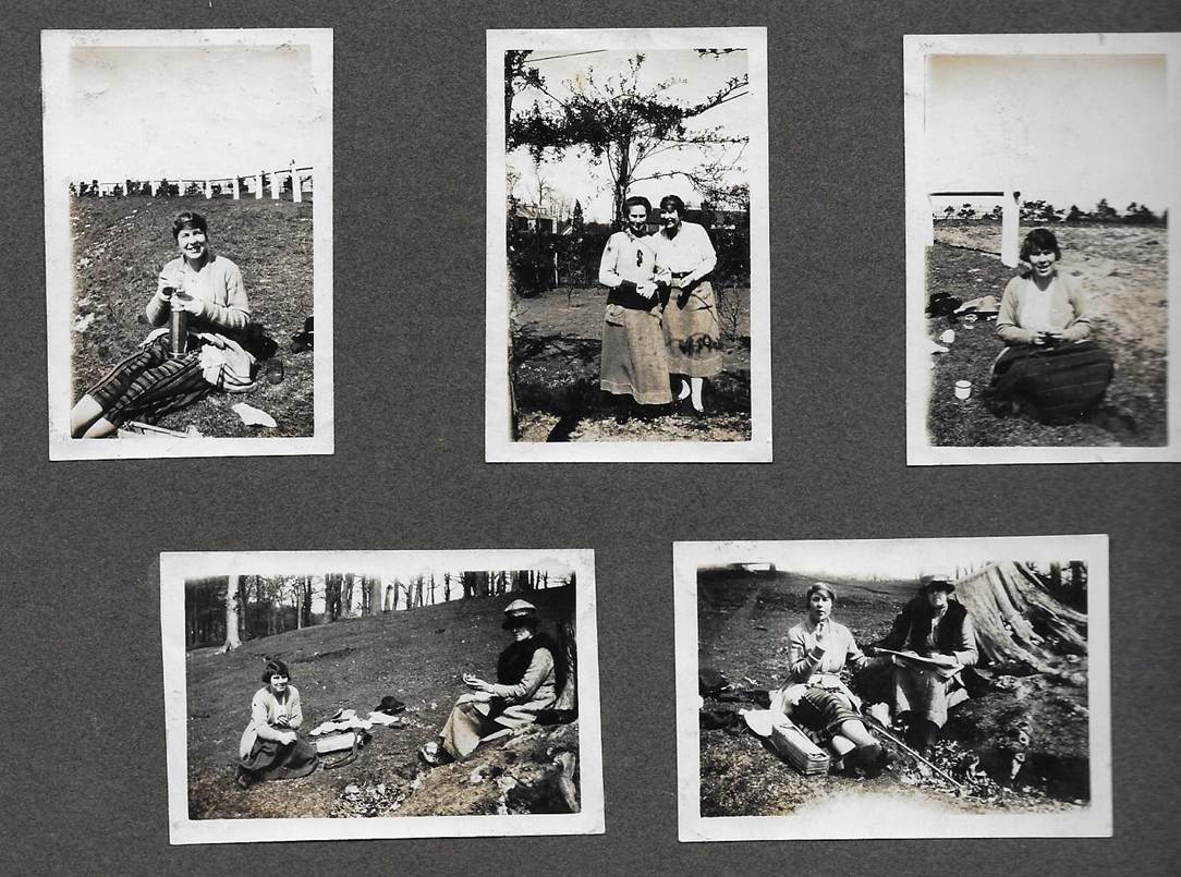 A group of photos on a book
Description automatically generated
