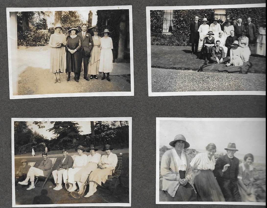 Several photos of people in a album
Description automatically generated