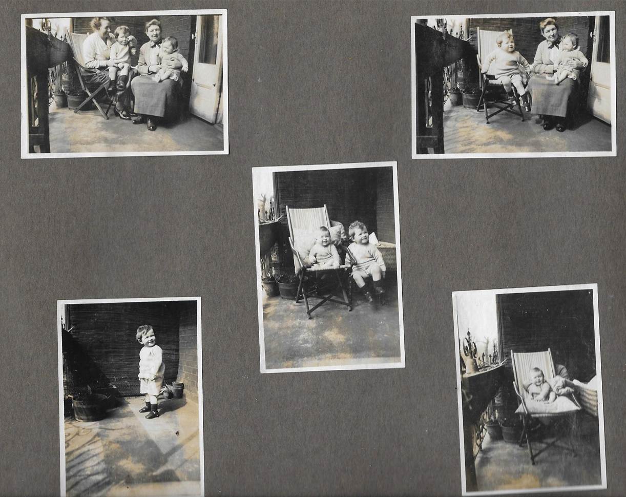A group of photos of people in a photo album
Description automatically generated