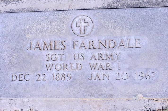 James Farndale headstone