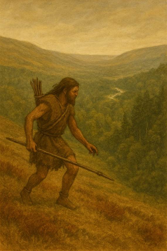 A painting of a person holding a spear
AI-generated content may be incorrect.