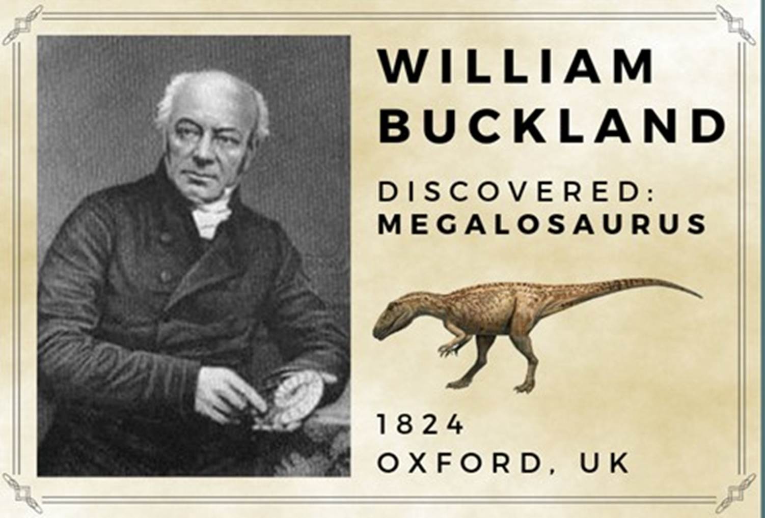 A person holding a fish and a dinosaur
Description automatically generated