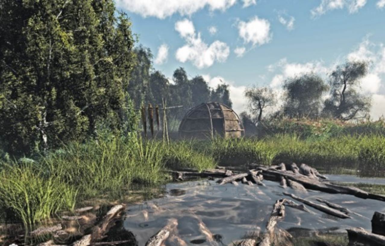 A small round structure in a forest
Description automatically generated with medium confidence