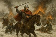A painting of a person riding a horse with a sword

AI-generated content may be incorrect.
