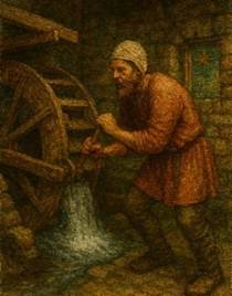 A person working on a water wheel

AI-generated content may be incorrect.