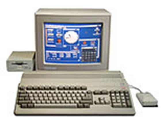 A computer with a keyboard and mouse
Description automatically generated