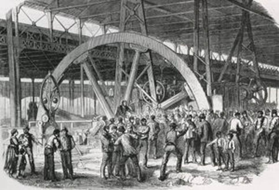 The strike of Creusot of 1870. Meeting of factory workers (Photos Prints,...) #8270713