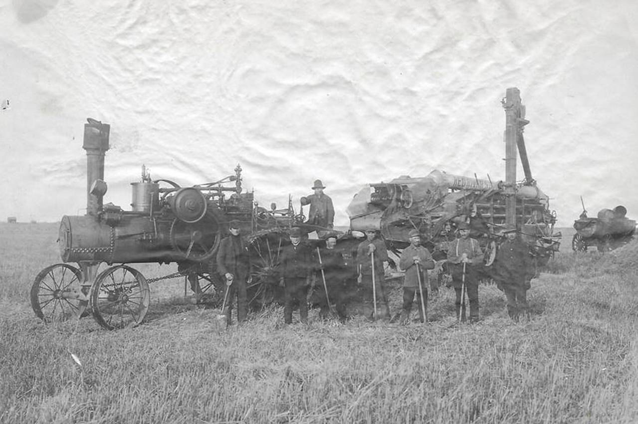 A picture containing photo, grass, old
Description automatically generated