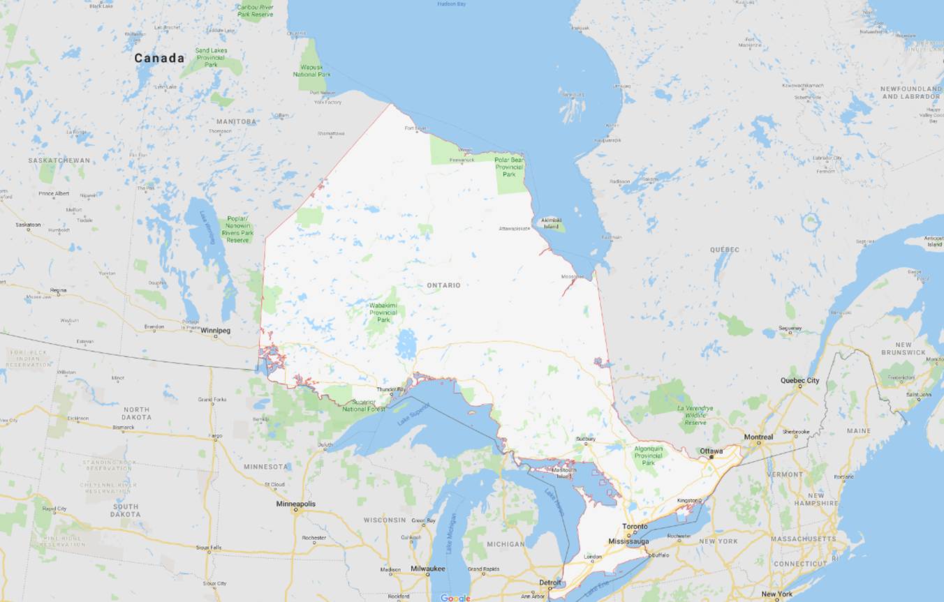 A map of canada with a white area
Description automatically generated with medium confidence