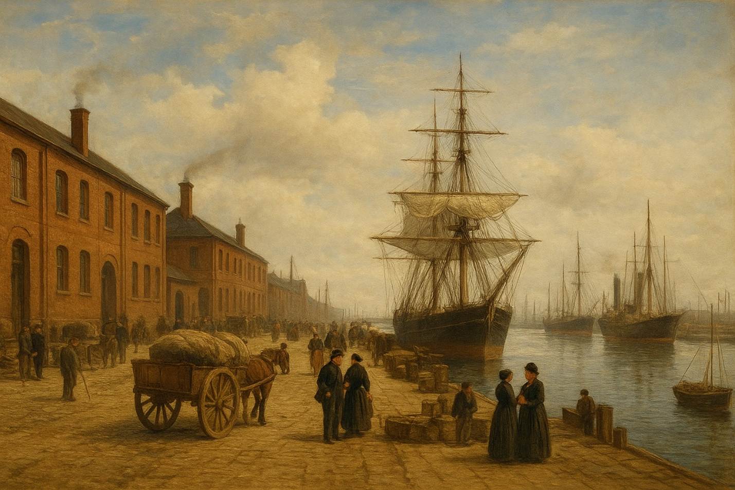 A painting of a city with a ship

AI-generated content may be incorrect.