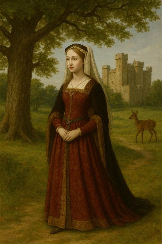A painting of a person in a red dress
AI-generated content may be incorrect.